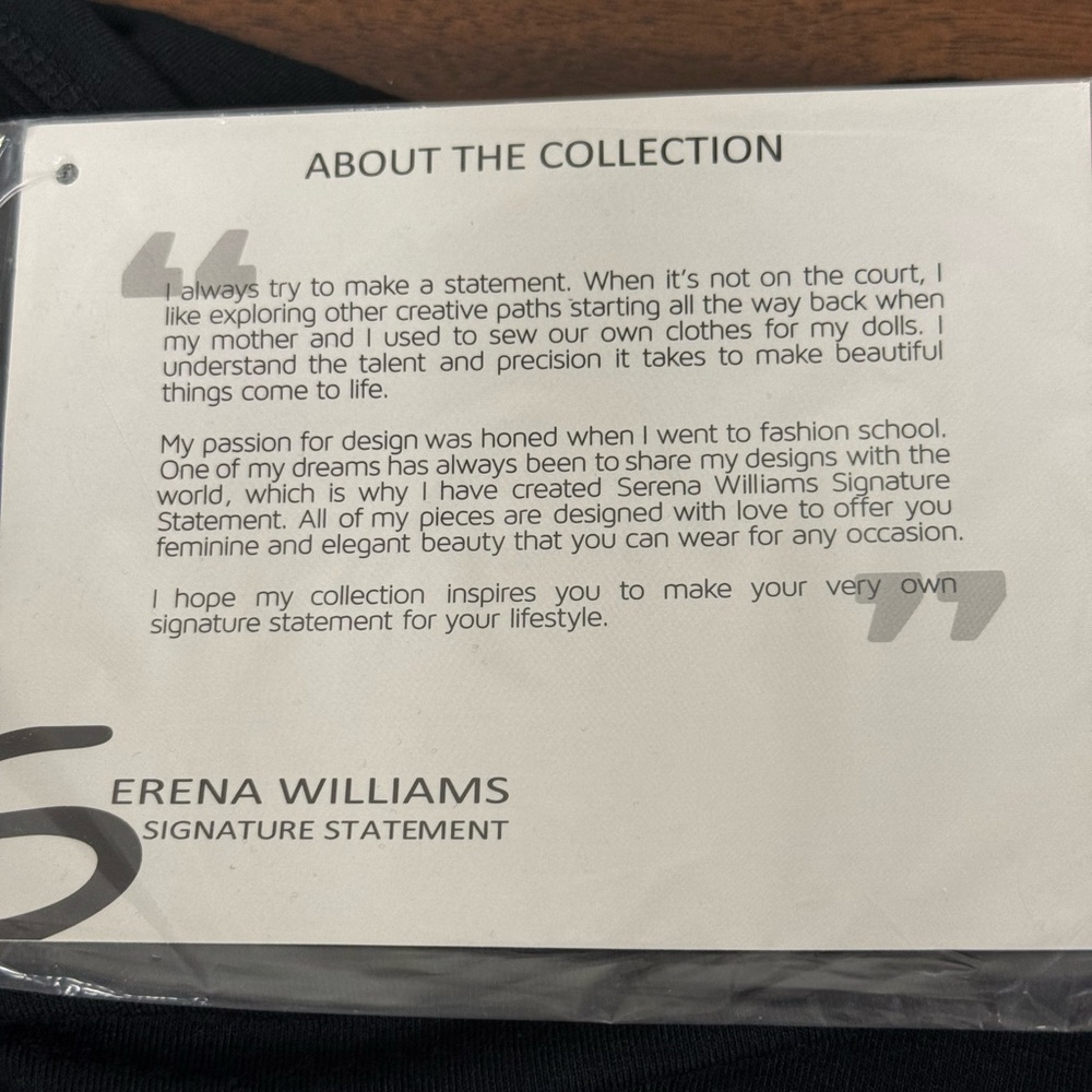 NWT Serena Williams Signature Statement Black Fringe Hem Tee – Size L - Picture 7 of 10